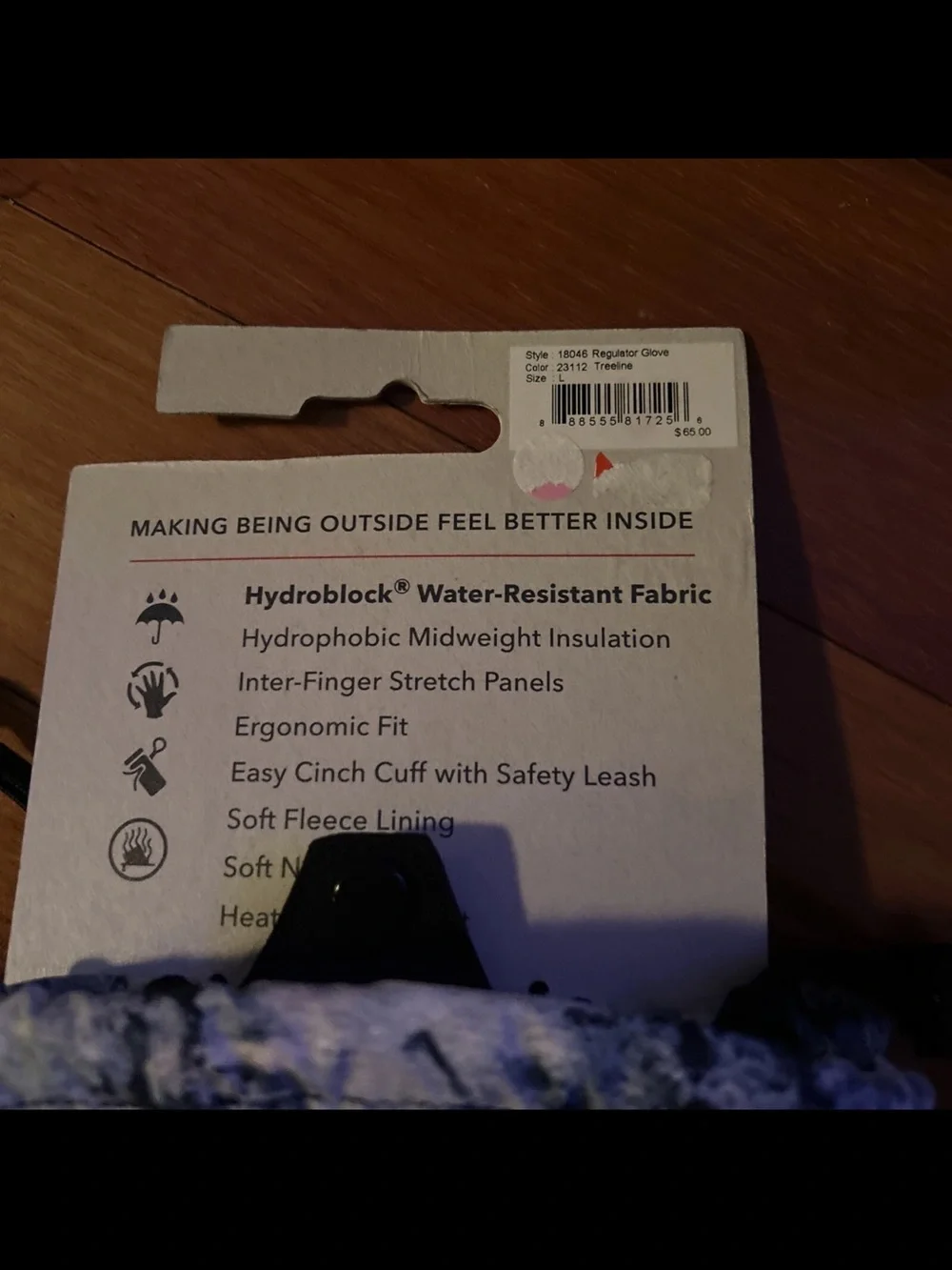 NWT women’s Obermeyer Water-Resistant Winter SKi Glove Sz L $65